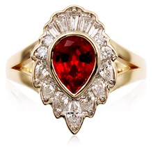 Lion's Mane Engagement Ring - top view