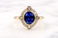 Sunburst Halo Gatsby Engagement Ring