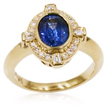 Sunburst Halo Gatsby Engagement Ring