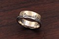 Two-Tone Hudson Highlands Mountain Wedding Band