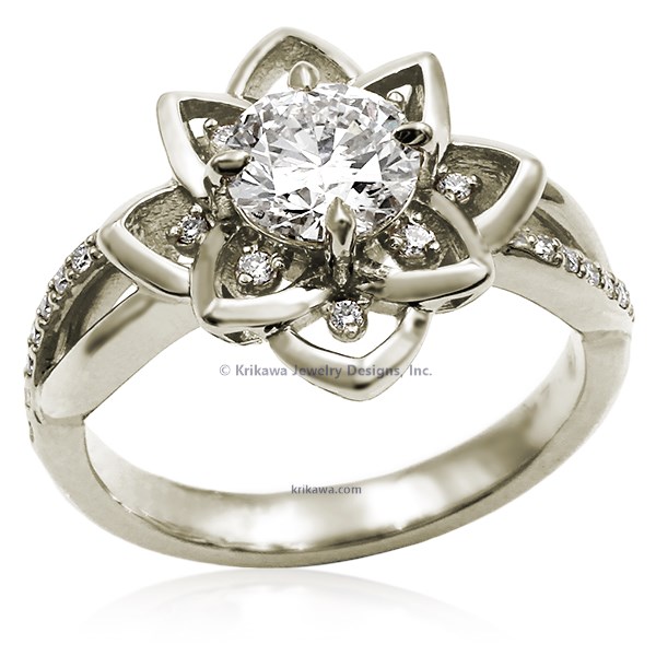 Celebrate the peace you found in your partner with this open lotus mandala design.