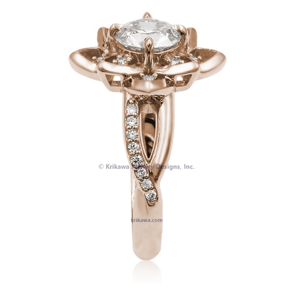 Celebrate the peace you found in your partner with this open lotus mandala design.