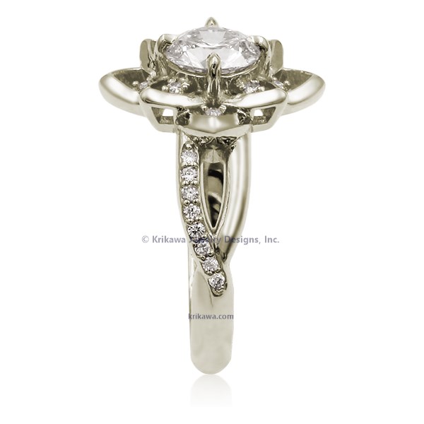 Celebrate the peace you found in your partner with this open lotus mandala design.