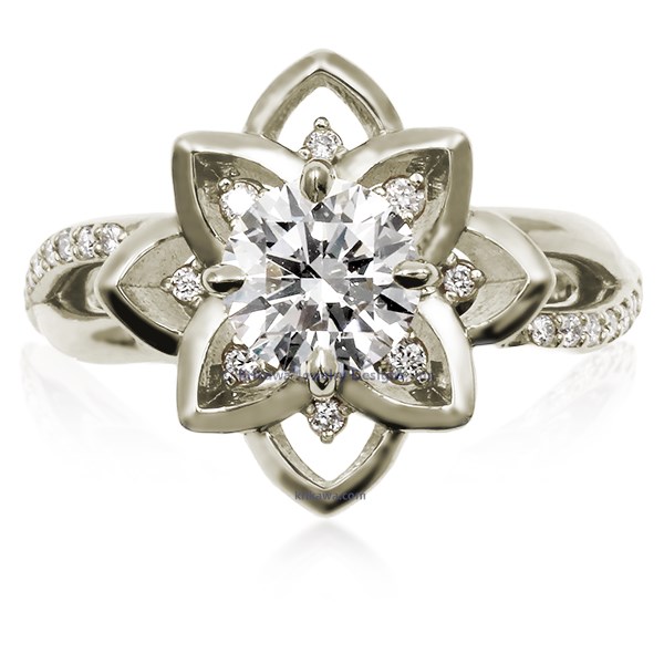 Celebrate the peace you found in your partner with this open lotus mandala design.
