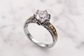 Two-Toned Old World Solitaire Engagement Ring