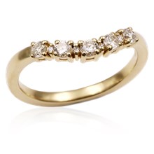 Contoured Cluster Wedding Band