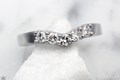 Dynamic Contoured Wedding Band in Platinum