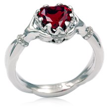 Elegant Claddagh Engagement Ring