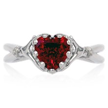 Elegant Claddagh Engagement Ring - top view