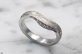 Contoured Mokume Diamond Wedding Band