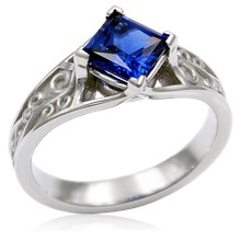Fibonacci Elfin Curl Kite Set Engagement Ring