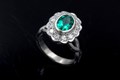 Scalloped Halo Twist Engagement Ring