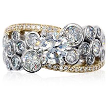 Starry Sky Anniversary Ring - top view
