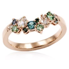 Organic Scatter Wedding Band