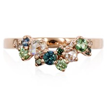 Organic Scatter Wedding Band - top view