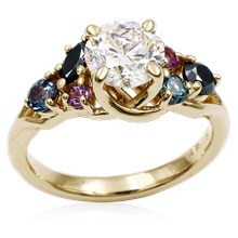 Branch Cluster Engagement Ring
