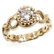 Intertwining Snakes Engagement Ring