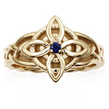 Celtic Amulet Engagement Ring - top view