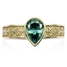 Tibetan Knot Engagement Ring - top view