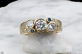 Mokume Bubble Cluster Engagement Ring