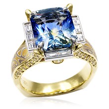 Juicy Art Deco Engagement Ring