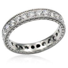 Vintage Milliegrain Eternity Wedding Band