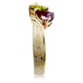 Two Stone Mokume Ring