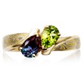Two Stone Mokume Ring
