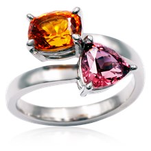 Two-Stone Bypass Ring