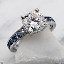 Tapered Elegant Grace Engagement Ring - top view