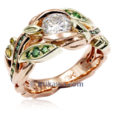 Two-Toned Garden Trellis Engagement Ring