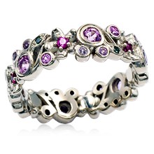 Swirling Blossom Wedding Band