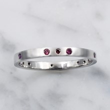 Stacker Band With Purple Diamonds - top view
