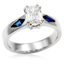 Modern Three Stone Engagement Ring