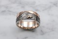 Tri-Tone Mountain Wedding Band