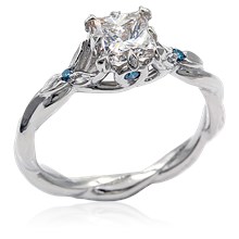 Twisted Leaf Engagement Ring