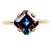 Ascher Cut Solitaire Engagement Ring - top view