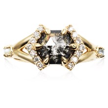 Boho Claw Engagement Ring - top view