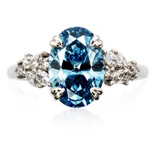 Mixed Shape Snowdrift Engagement Ring - top view