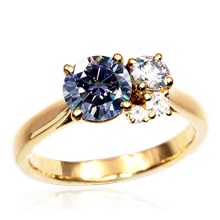 Spiral Cluster Engagement Ring
