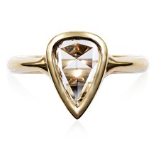 Portrait Solitaire Engagement Ring - top view