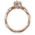 Twisted Leaf Engagement Ring 14k Rose Gold