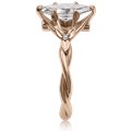 Twisted Leaf Engagement Ring 14k Rose Gold