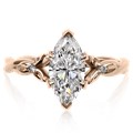 Twisted Leaf Engagement Ring 14k Rose Gold