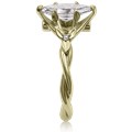 Twisted Leaf Engagement Ring 18k Green Gold