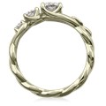 Triple Twist Engagement Ring 10k Green Gold