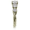 Triple Twist Engagement Ring 10k Green Gold
