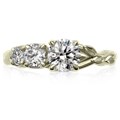 Triple Twist Engagement Ring 10k Green Gold