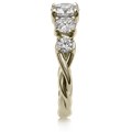 Triple Twist Engagement Ring 14k Green Gold