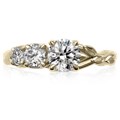 Triple Twist Engagement Ring 14k Yellow Gold
